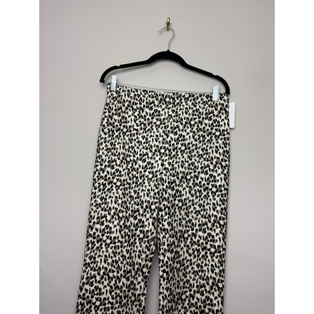 Tuckernuck Ashford Leopard Print Pants Size Large Side Zip Ankle Straight Womens - Picture 4 of 8